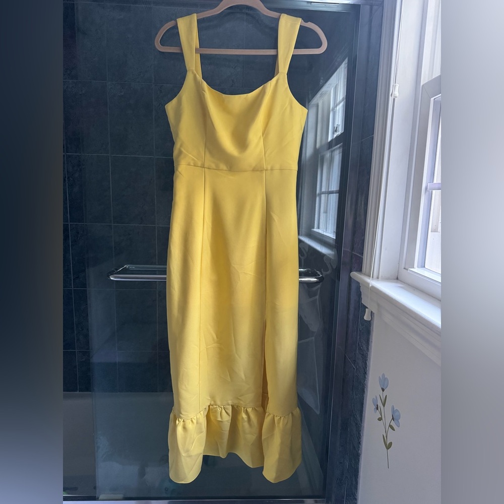 Laundry By Shelli Segal Yellow Midi Dress